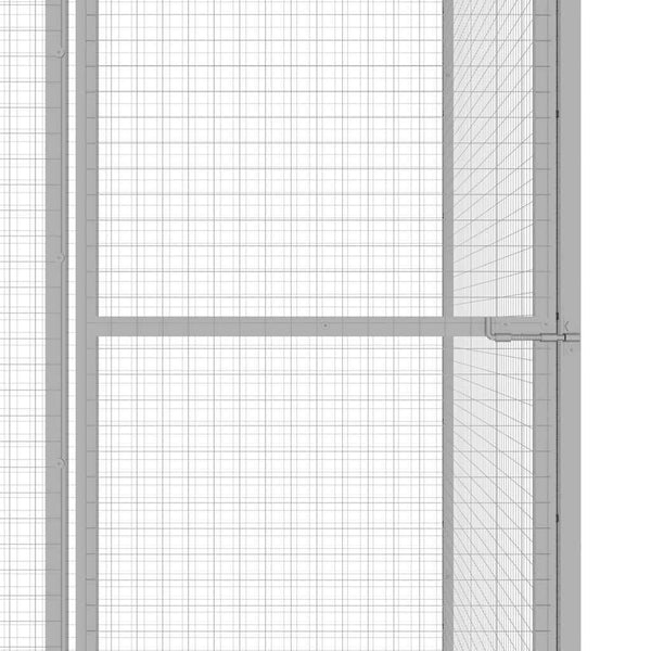 vidaXL Cat Enclosure 3x1.5x2.5 m Galvanized Steel