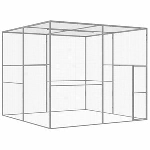 vidaXL Cat Enclosure 3x3x2.5 m Galvanized Steel