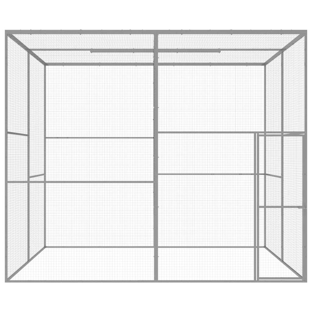 vidaXL Cat Enclosure 3x3x2.5 m Galvanized Steel