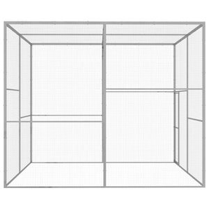 vidaXL Cat Enclosure 3x3x2.5 m Galvanized Steel