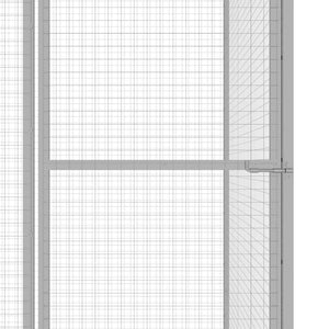 vidaXL Cat Enclosure 3x3x2.5 m Galvanized Steel