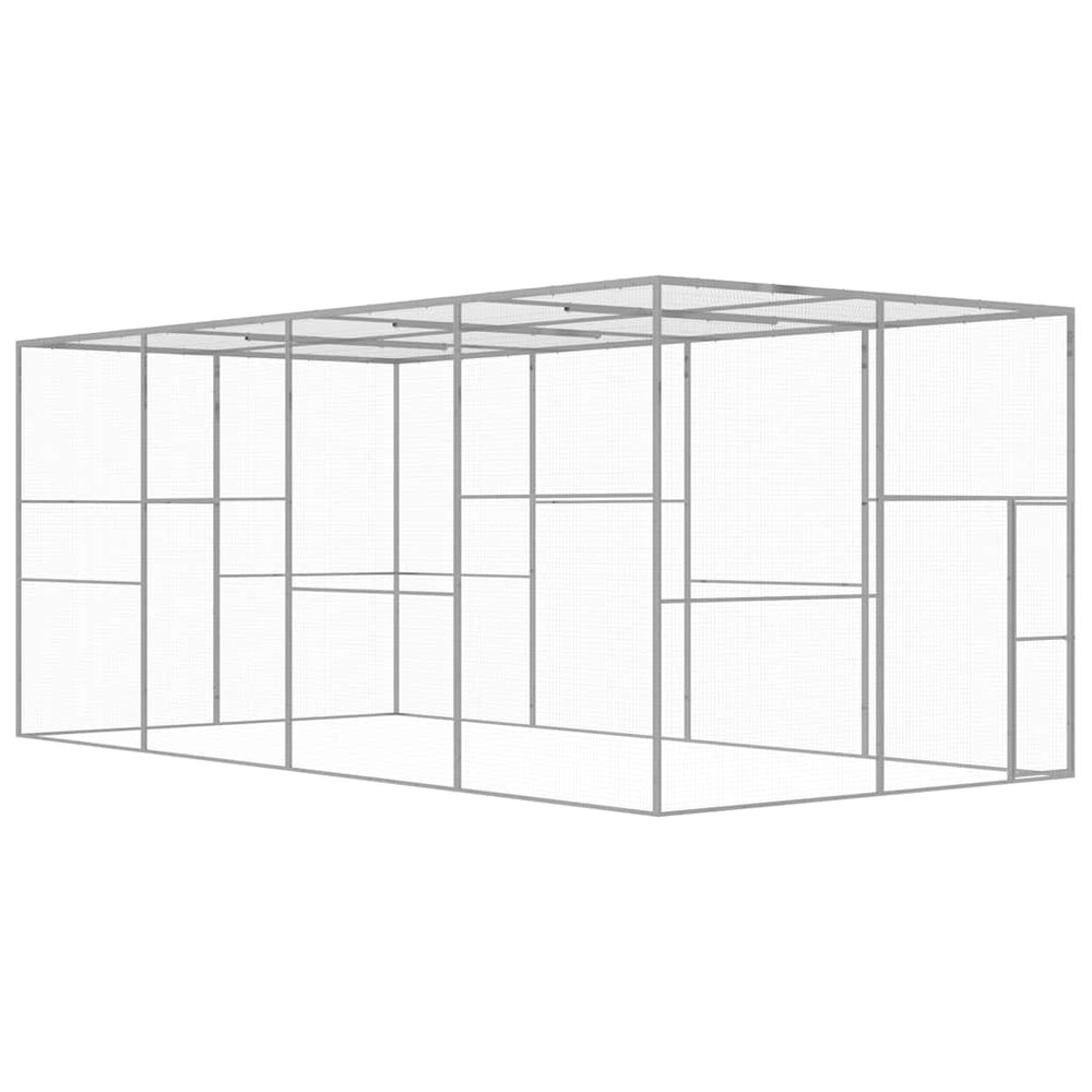 vidaXL Cat Enclosure 6x3x2.5 m Galvanized Steel