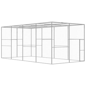 vidaXL Cat Enclosure 6x3x2.5 m Galvanized Steel