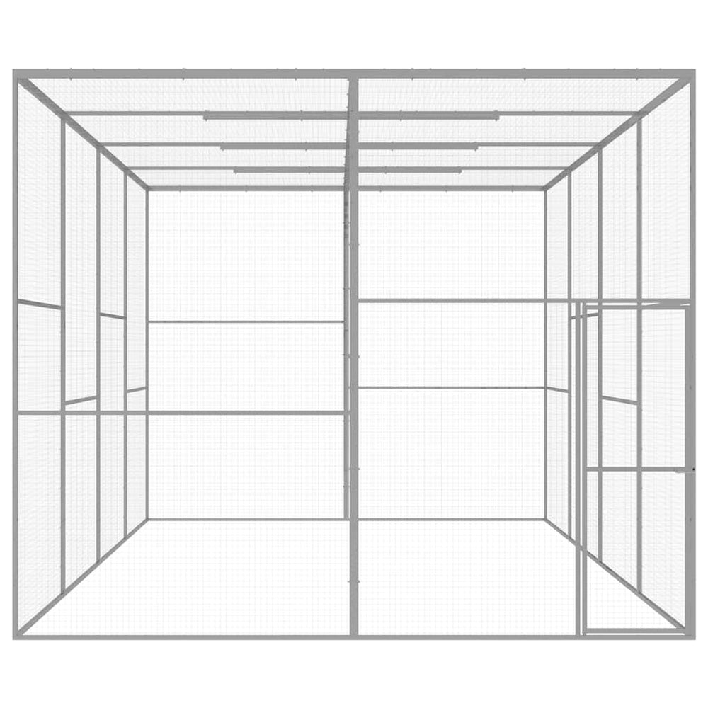 vidaXL Cat Enclosure 6x3x2.5 m Galvanized Steel