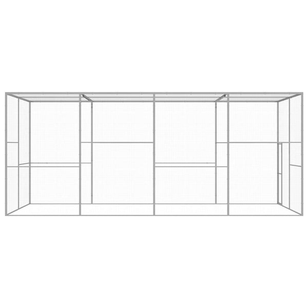 vidaXL Cat Enclosure 6x3x2.5 m Galvanized Steel