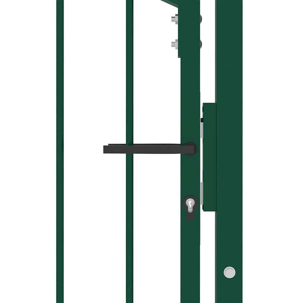 vidaXL Emmen Fence Gate with Spikes Steel 104 x 109.5 cm Green