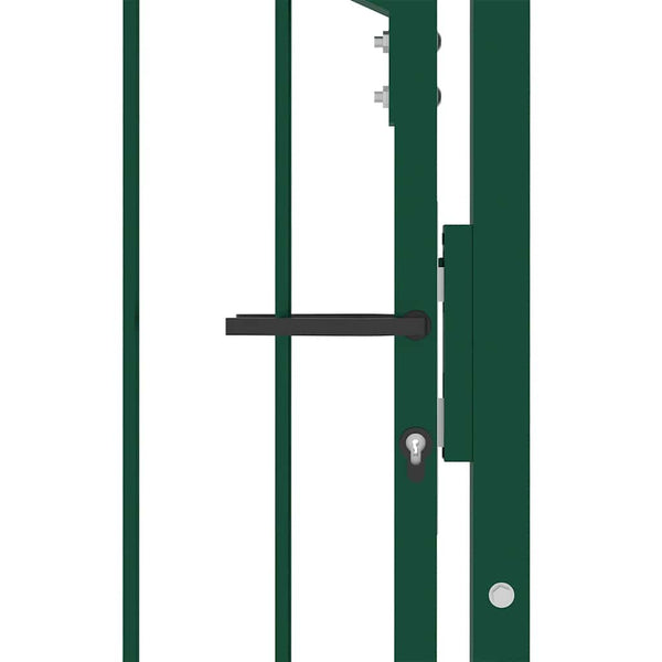 vidaXL Emmen Garden Gate with Spikes Steel 104 x 147 cm Green