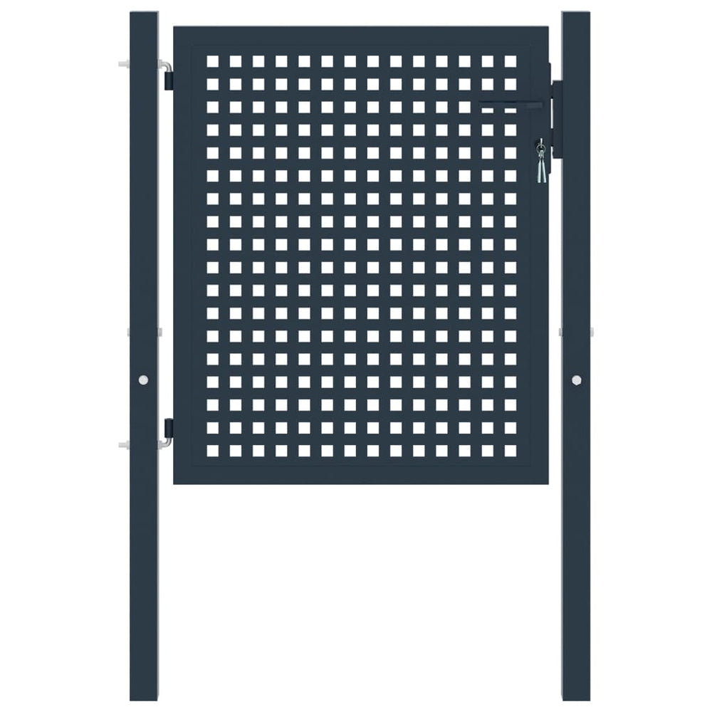 vidaXL Fence Gate Anthracite 102x75 cm Steel