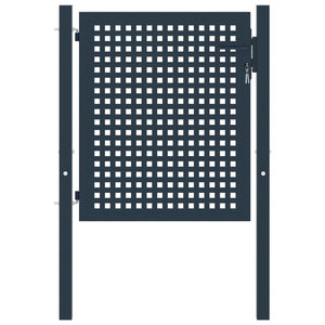 vidaXL Fence Gate Anthracite 102x75 cm Steel