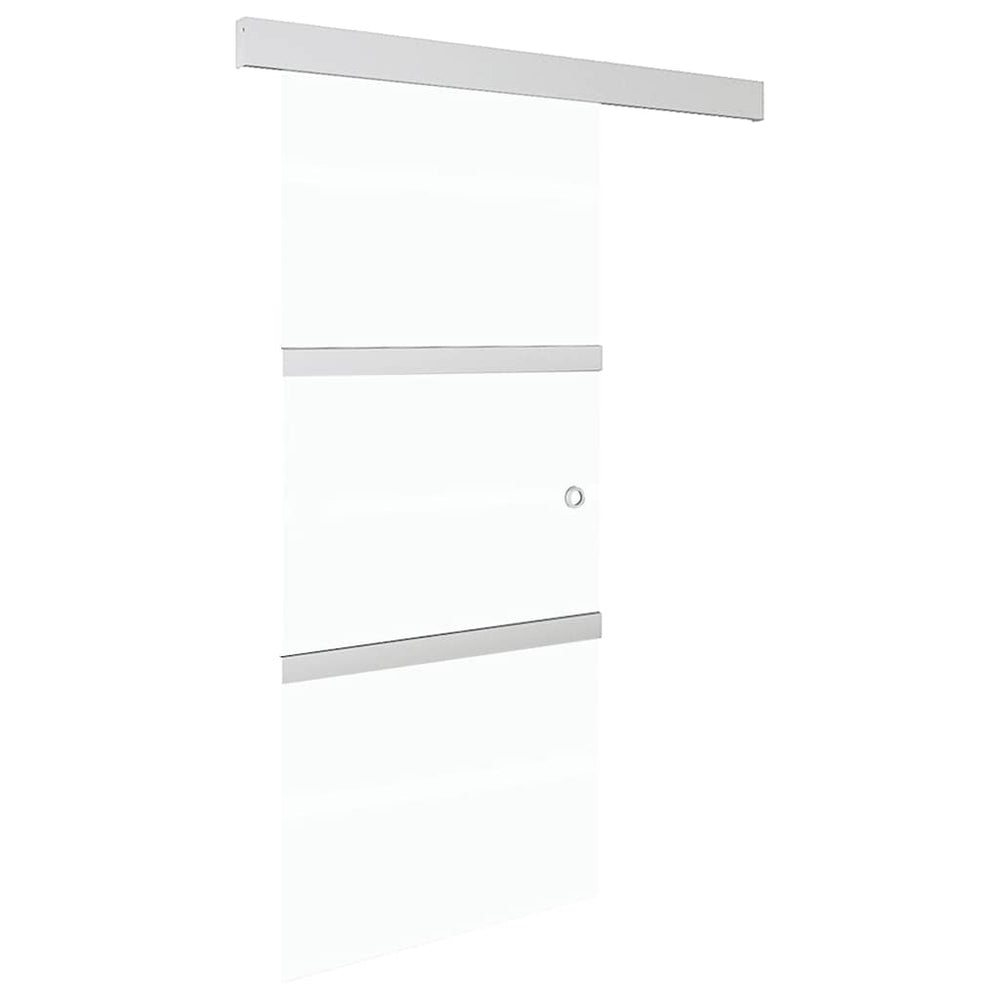 vidaXL Sliding Door Tempered Glass and Aluminium 90x212 cm Silver