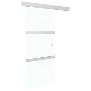 vidaXL Sliding Door Tempered Glass and Aluminium 90x212 cm Silver