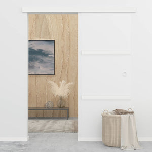 vidaXL Sliding Door with Soft Stoppers ESG Glass and Aluminum 76x205 cm