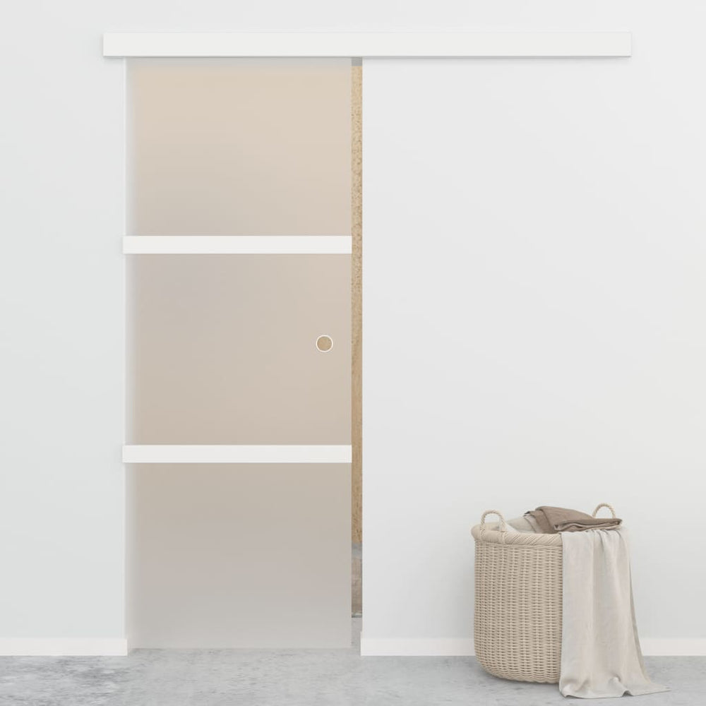 vidaXL Sliding Door with Soft Stoppers ESG Glass and Aluminum 76x205 cm