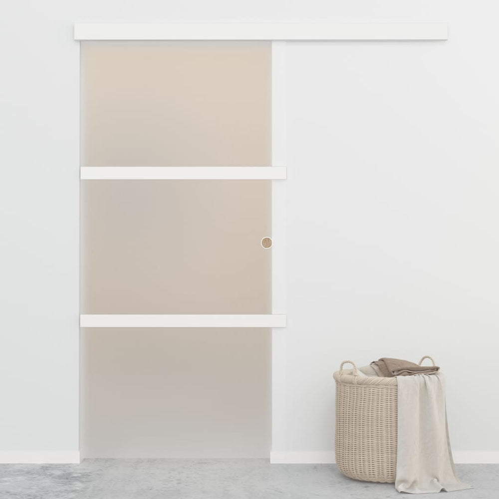 vidaXL Sliding Door with Soft Stoppers ESG Glass and Aluminum 90x205 cm