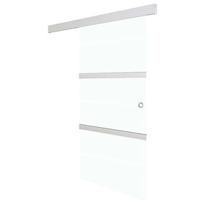 vidaXL Sliding Door with Soft Close ESG Glass and Aluminium 76x205 cm