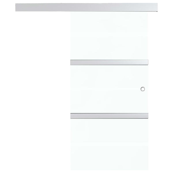 vidaXL Sliding Door with Soft Close ESG Glass and Aluminium 76x205 cm