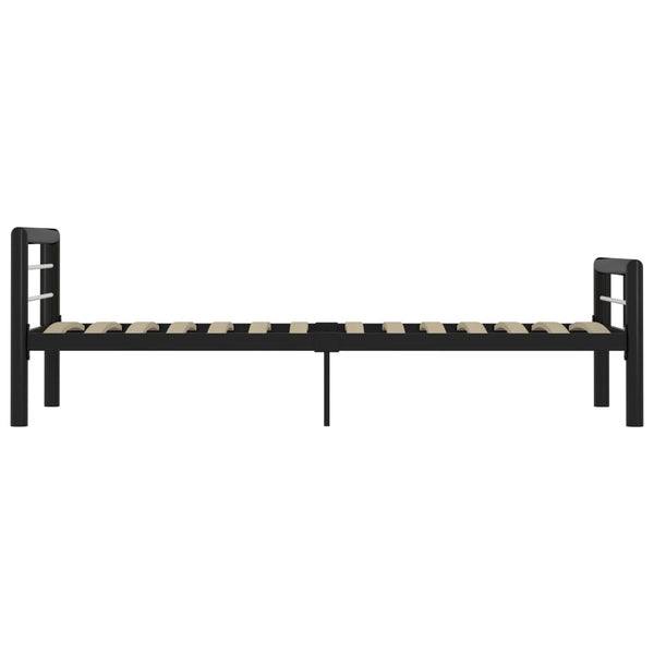 vidaXL Bed Frame Black and White Metal 90x200 cm