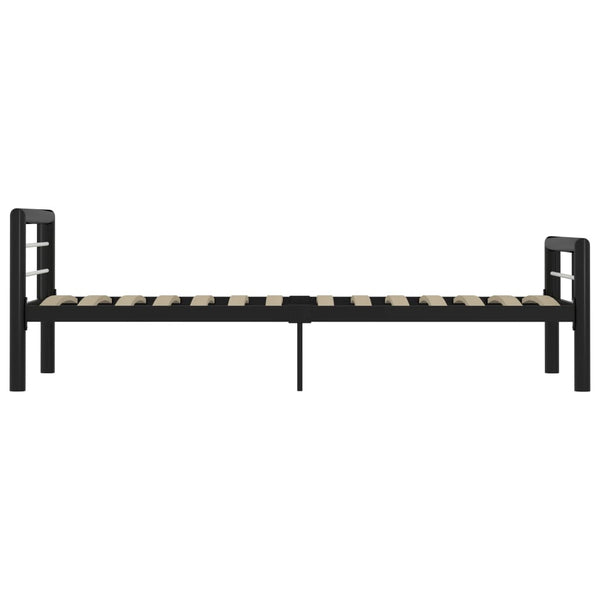 vidaXL Bed Frame Black and White Metal 100 x 200 cm