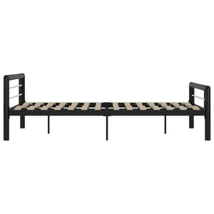 vidaXL Bed Frame Black and White Metal 120x200 cm