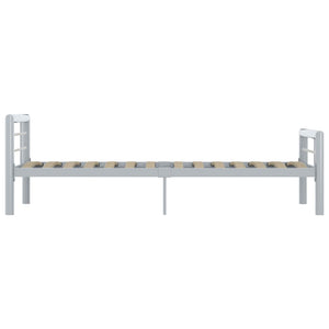 vidaXL Bed Frame Grey and White Metal 100 x 200 cm