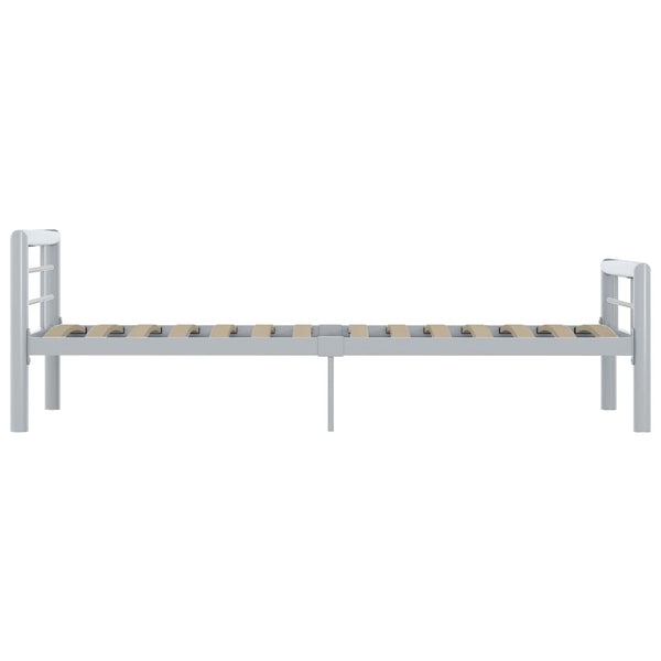 vidaXL Bed Frame Grey and White Metal 100 x 200 cm