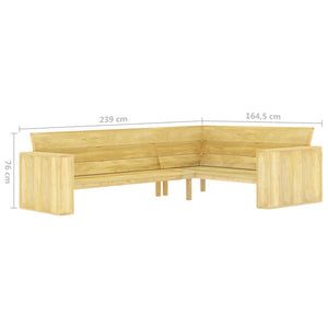 vidaXL 4-piece Garden Lounge Set Impregnated Pinewood