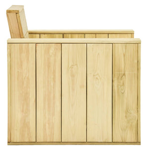 vidaXL 3-Piece Garden Lounge Set Impregnated Pinewood