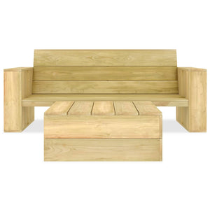 vidaXL 2-Piece Garden Lounge Set Impregnated Pinewood