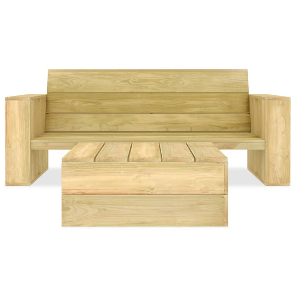 vidaXL 2-Piece Garden Lounge Set Impregnated Pinewood