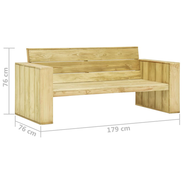 vidaXL 3-Piece Garden Lounge Set Impregnated Pinewood