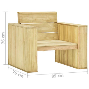 vidaXL 3-Piece Garden Lounge Set Impregnated Pinewood