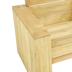 vidaXL 3-Piece Garden Lounge Set Impregnated Pinewood