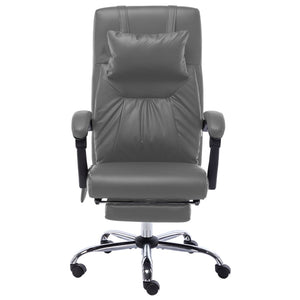 vidaXL Massage Office Chair Anthracite Faux Leather