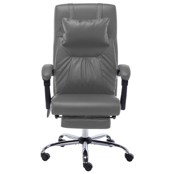 vidaXL Massage Office Chair Anthracite Faux Leather