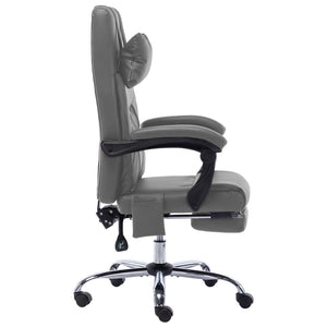 vidaXL Massage Office Chair Anthracite Faux Leather
