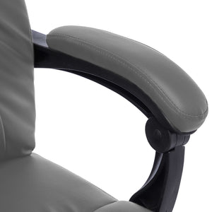 vidaXL Massage Office Chair Anthracite Faux Leather