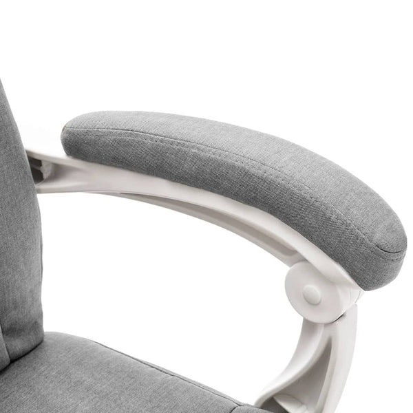 vidaXL Massage Office Chair Grey Fabric