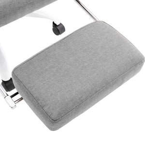 vidaXL Massage Office Chair Grey Fabric