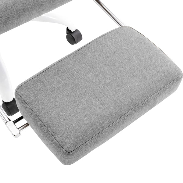 vidaXL Massage Office Chair Grey Fabric