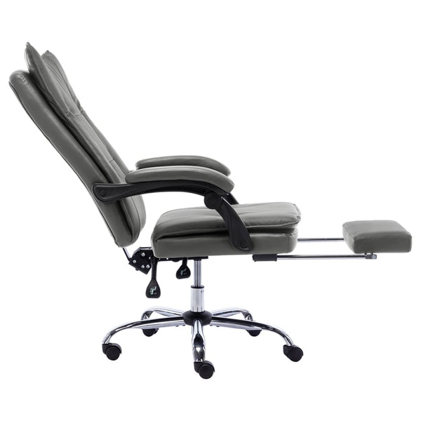 vidaXL Office Chair Anthracite Faux Leather