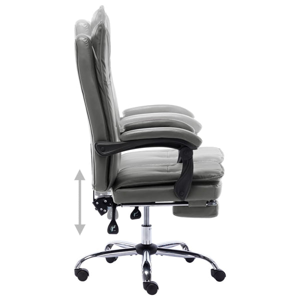 vidaXL Office Chair Anthracite Faux Leather