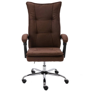 vidaXL Office Chair Brown Fabric