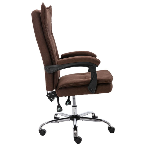 vidaXL Office Chair Brown Fabric
