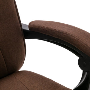 vidaXL Office Chair Brown Fabric