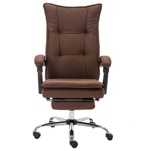 vidaXL Office Chair Brown Fabric