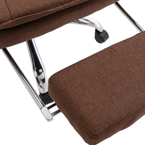 vidaXL Office Chair Brown Fabric