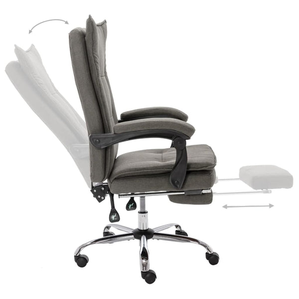 vidaXL Office Chair Grey Fabric