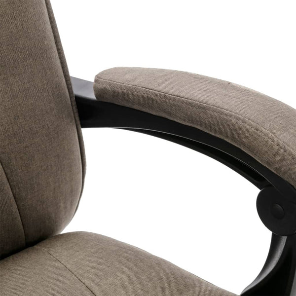 vidaXL Massage Office Chair Taupe Fabric