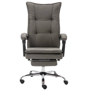 vidaXL Massage Office Chair Grey Fabric