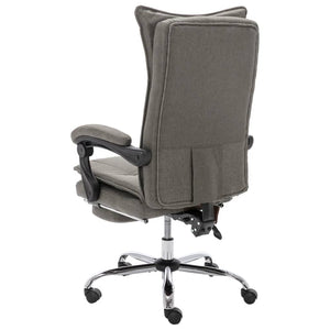 vidaXL Massage Office Chair Grey Fabric